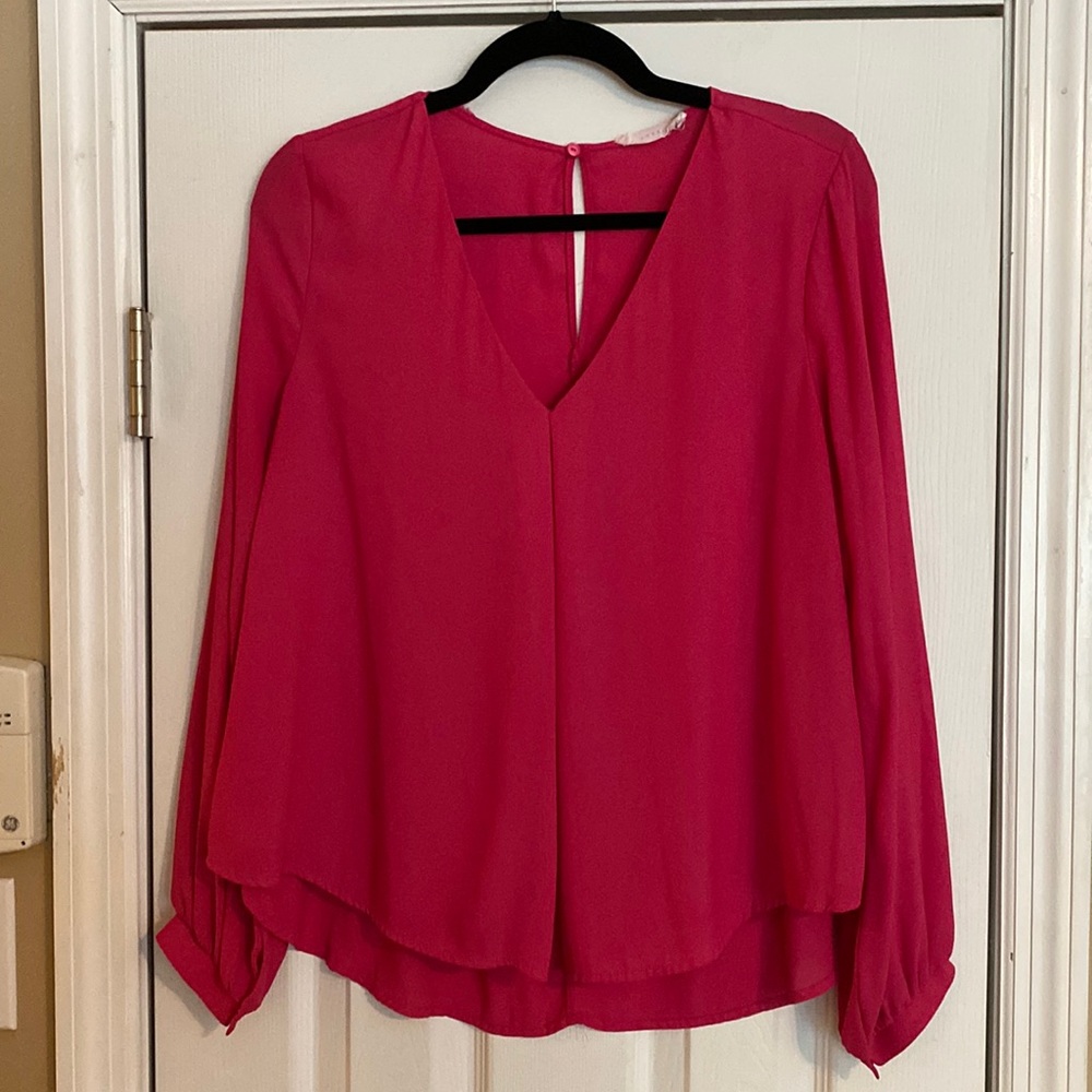 Lush Fuchsia Pink Blouse Medium